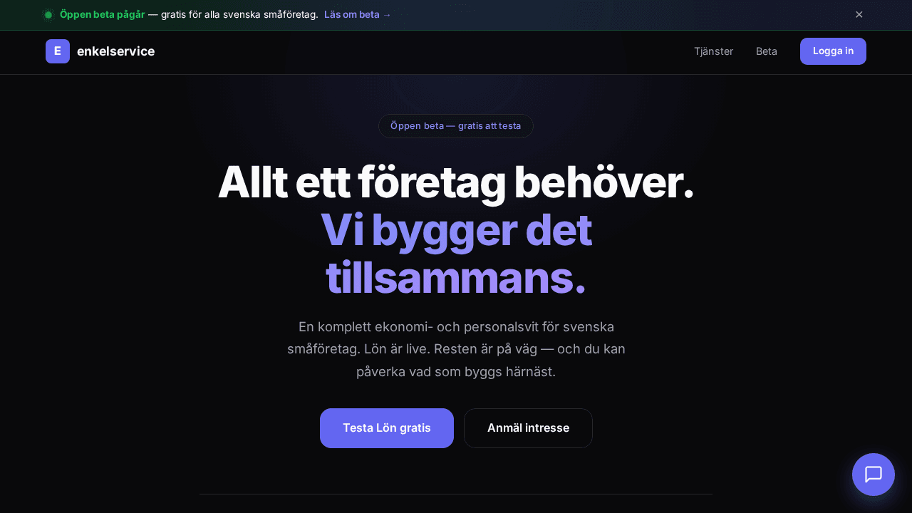 Enkelservice - Business Suite for Swedish SMEs - Fintech och betalningsprojekt av Mikael Fallström